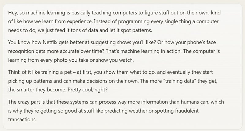 Adaptabilité du ton de Claude.