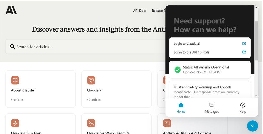 Centre d'aide Claude.