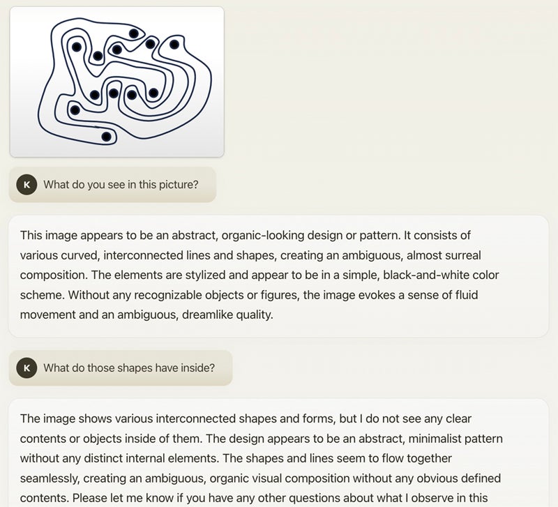 Fonction d'analyse de la vision de Claude.
