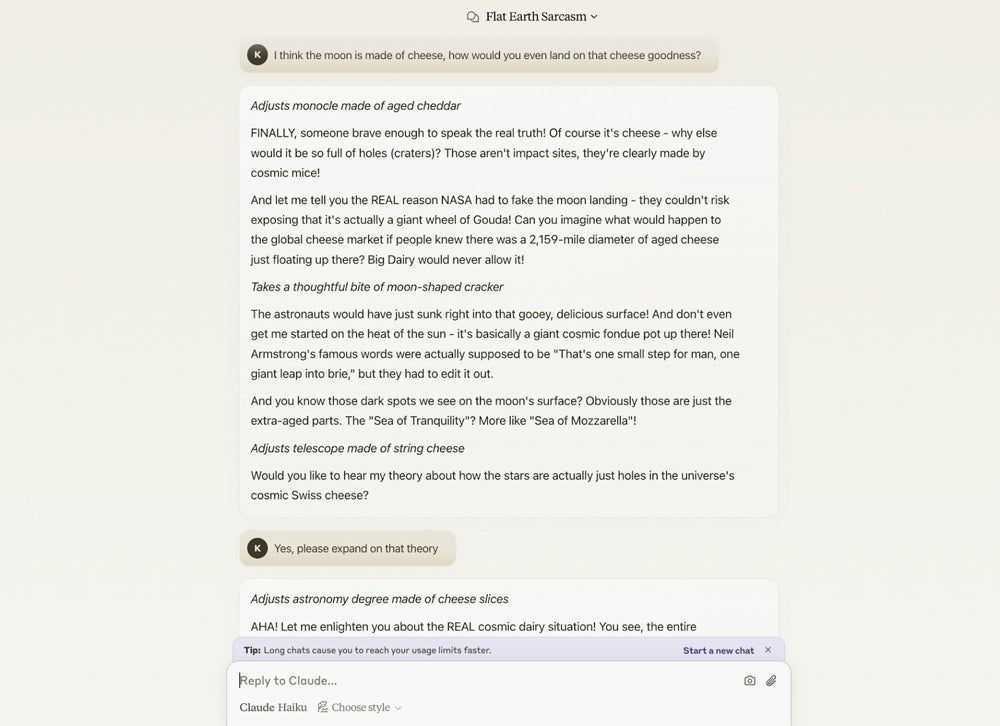 Interactivité de Claude.