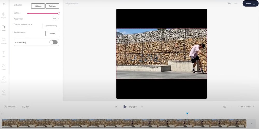 Capture d'écran de l'interface VEED.