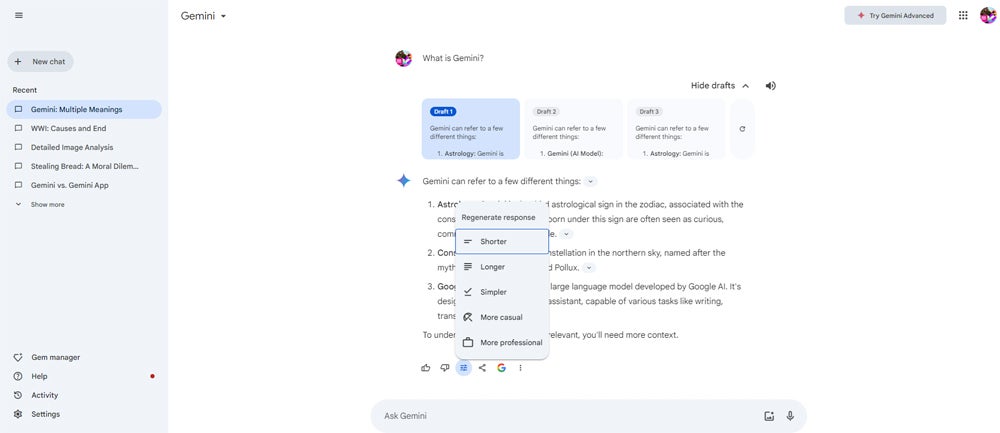 Gemini vs ChatGPT 4 (2025) : l'IA gagnante révélée Interface Gémeaux.