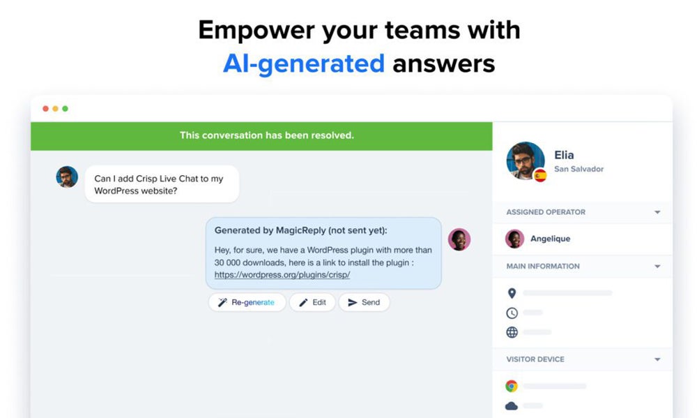 Quel est le meilleur chatbot IA ? 21 meilleurs choix de 2025 Capture d'écran claire du Chatbot.