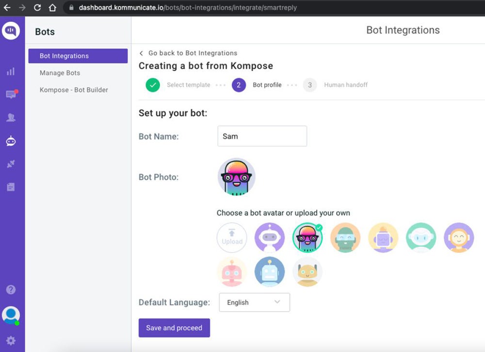Quel est le meilleur chatbot IA ? 21 meilleurs choix de 2025 Capture d'écran de Kommunicate.