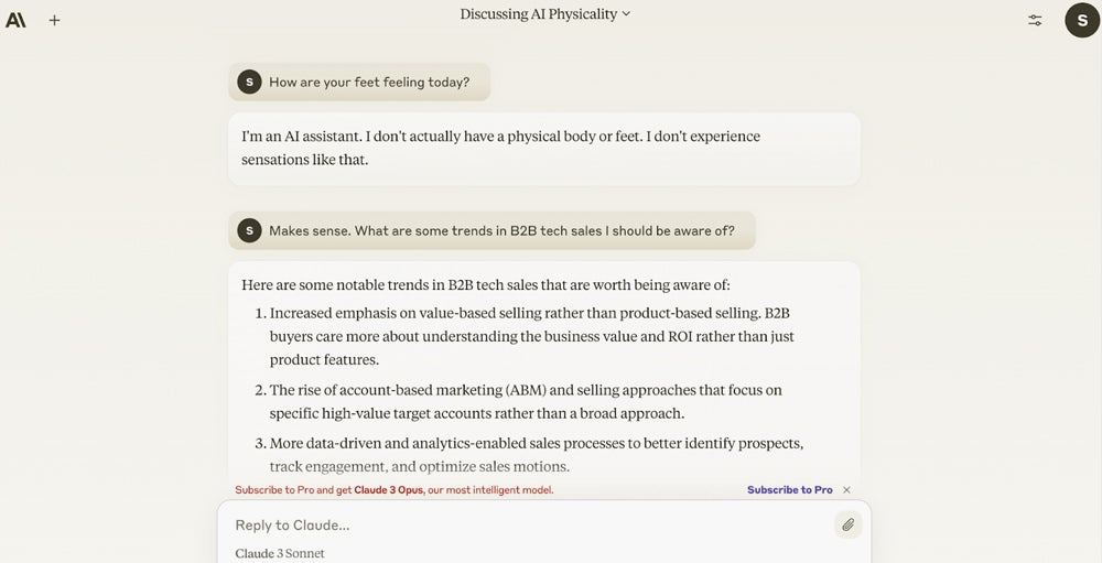 Quel est le meilleur chatbot IA ? 21 meilleurs choix de 2025 Capture d'écran de Claudio.
